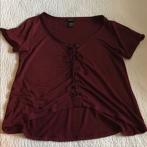 Rue 21 red maroon top women’s size medium